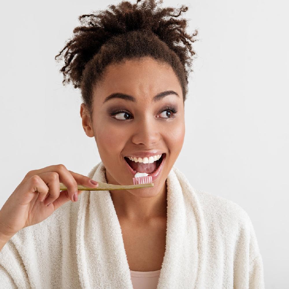 Skin Chemist Dr Botanicals Bamboo Toothbrush Pink Twin Value Savings Pack