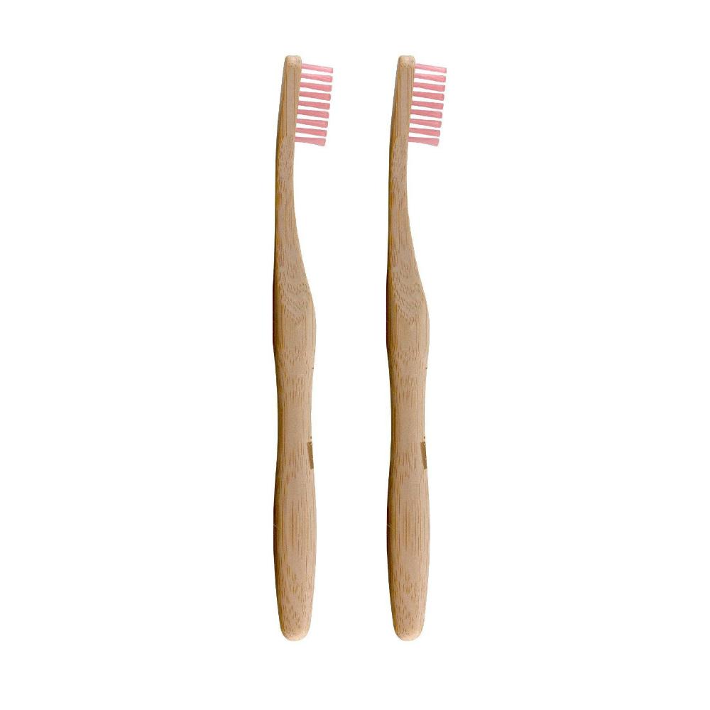 skin chemist Dr Botanicals Bamboo Toothbrush Pink Twin Value Savings Pack