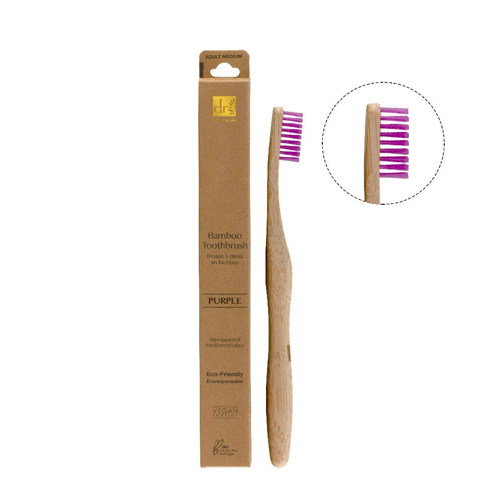Skin Chemist Dr Botanicals Bamboo Toothbrush Purple Twin Value Savings Pack