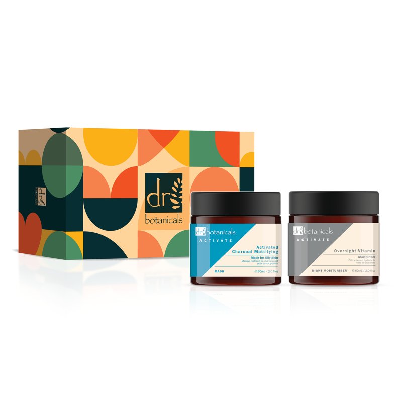 skin chemist Dr Botanicals Charcoal Mattifying Mask & Overnight Vitamin Moisturiser