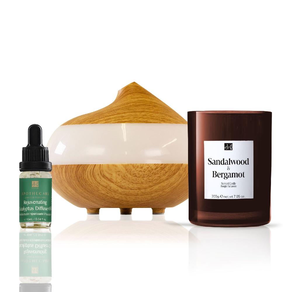 skin chemist Dr Botanicals Christmas Relaxtion Eucalyptus Diffuser Kit with Sandalw