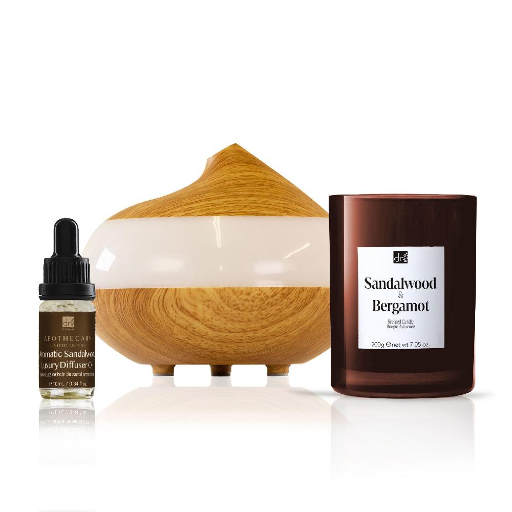 skin chemist Dr Botanicals Christmas Relaxtion Sandalwood Diffuser Kit with Sandalw