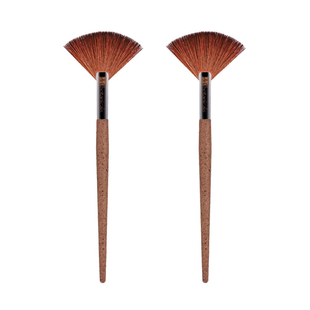 skin chemist Dr Botanicals Coffee Ground Fan Brush Twin Value Savings Pack