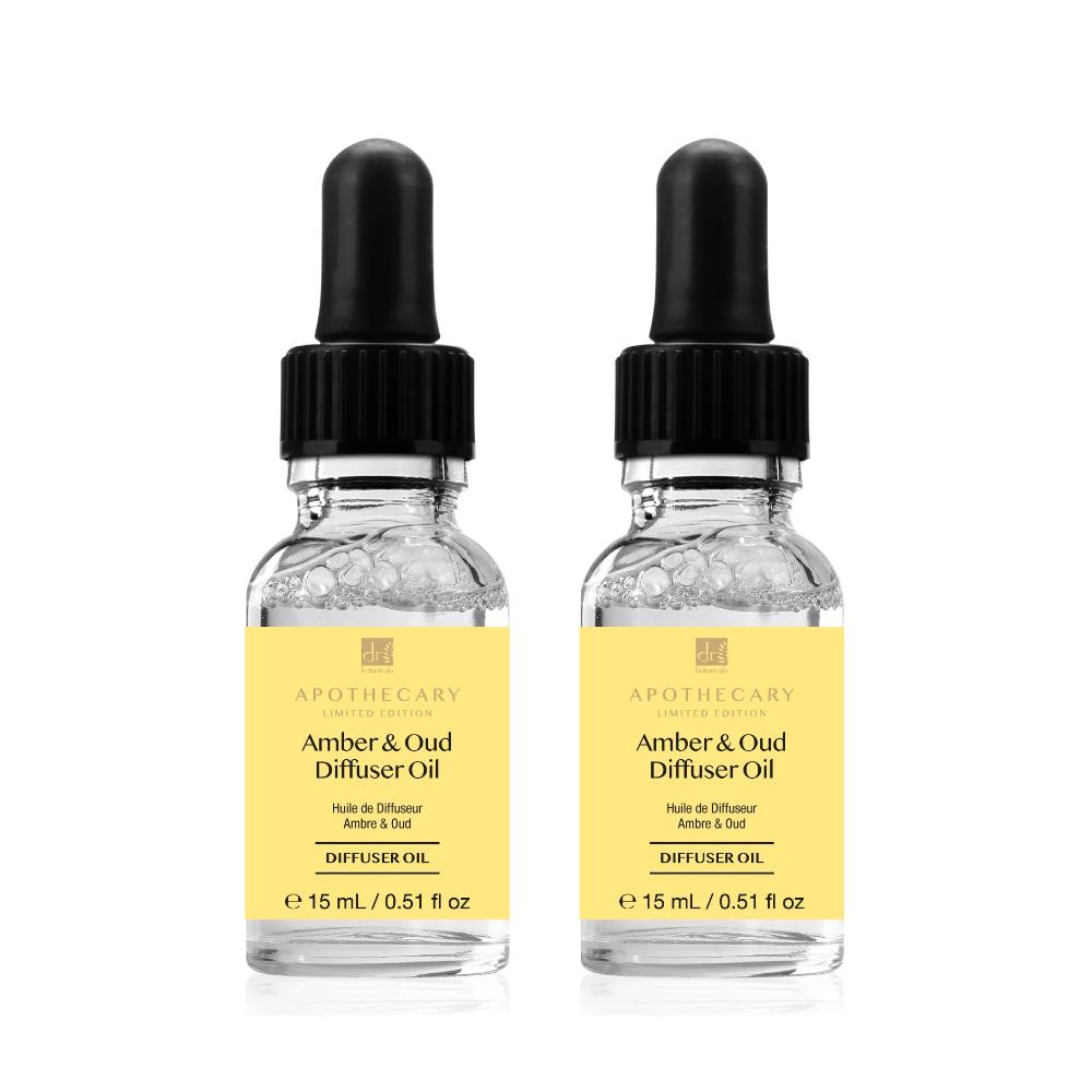 skin chemist Dr Botanicals Deep Relax & Calm Amber & Oud Diffuser Oil 15ml Twin Val