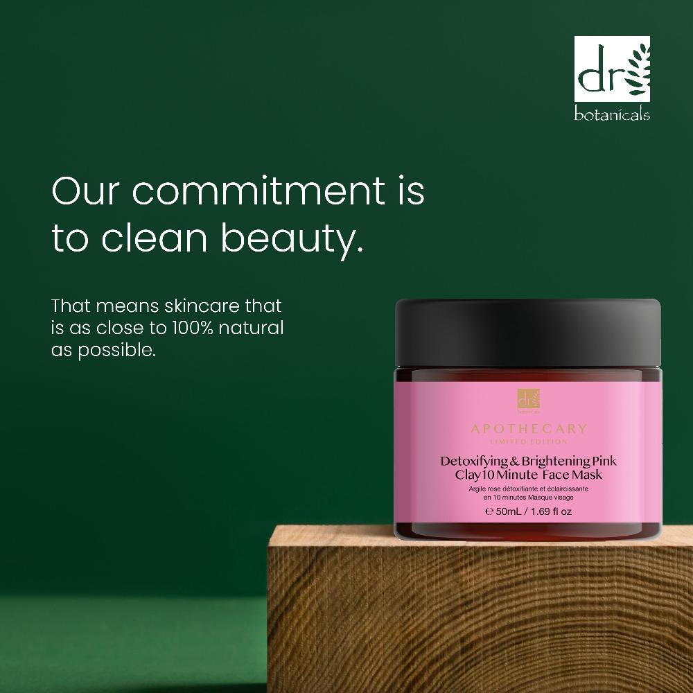 Skin Chemist Dr Botanicals Detoxifying & Brightening Pink Clay 10 Minute Face Mask