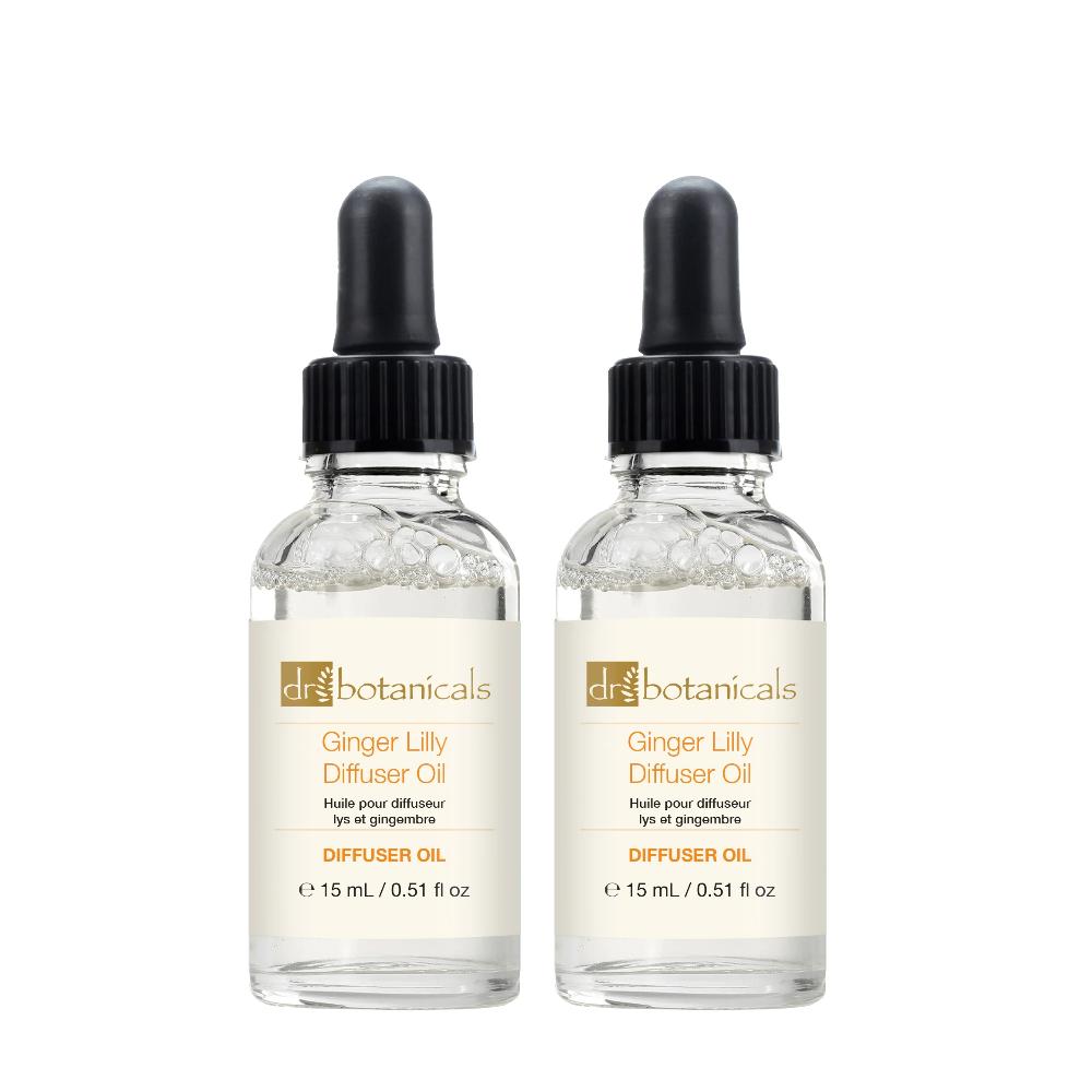 skin chemist Dr Botanicals Exotic Ginger Lilly Diffuser Oil 15ml Twin Value Savings