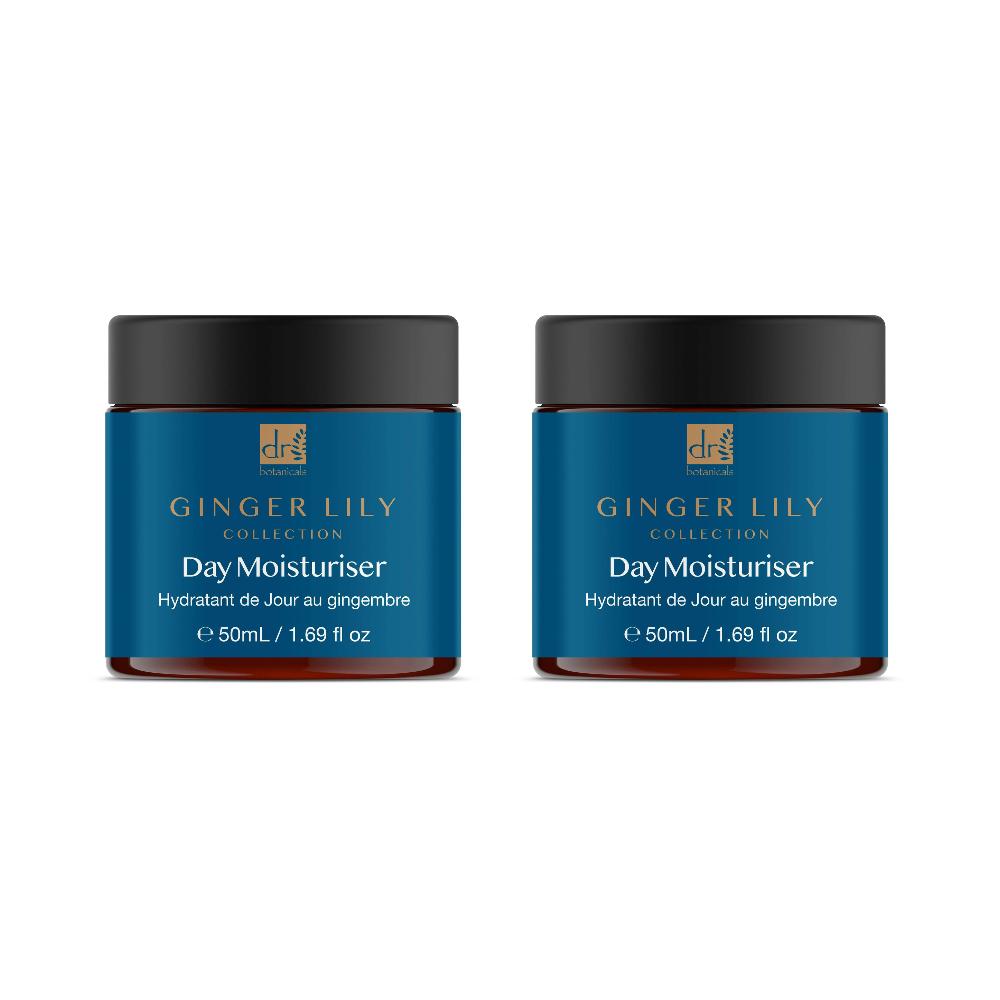 skin chemist Dr Botanicals Gingerlily Day Moisturiser 50ml Twin Value Savings Pack