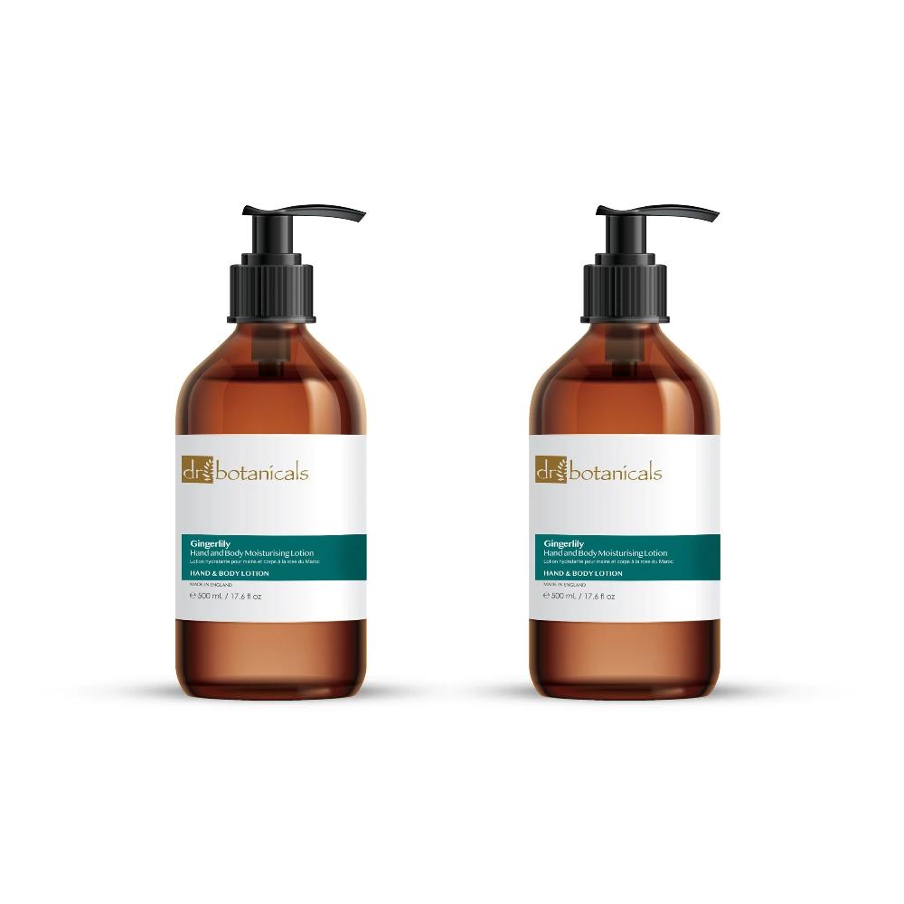 skin chemist Dr Botanicals Gingerlily Hand & Body Moisturising Lotion 500ml Twin Va