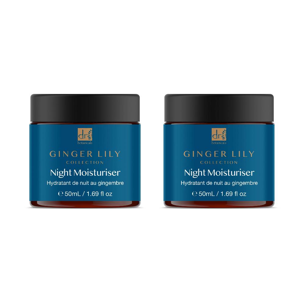skin chemist Dr Botanicals Gingerlily Night Moisturiser 50ml Twin Value Savings Pac