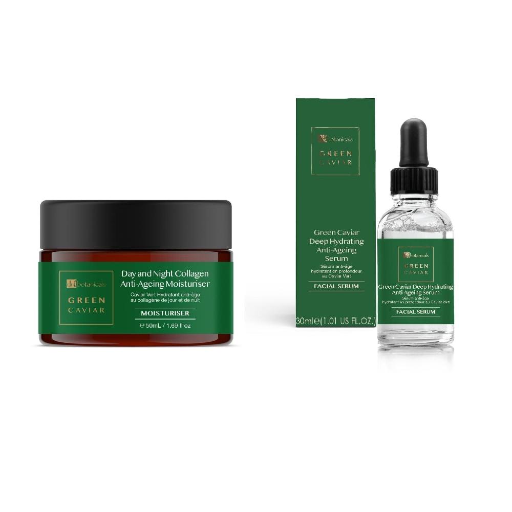 skin chemist Dr Botanicals Green Caviar Anti-Ageing Moisturiser & Serum Kit