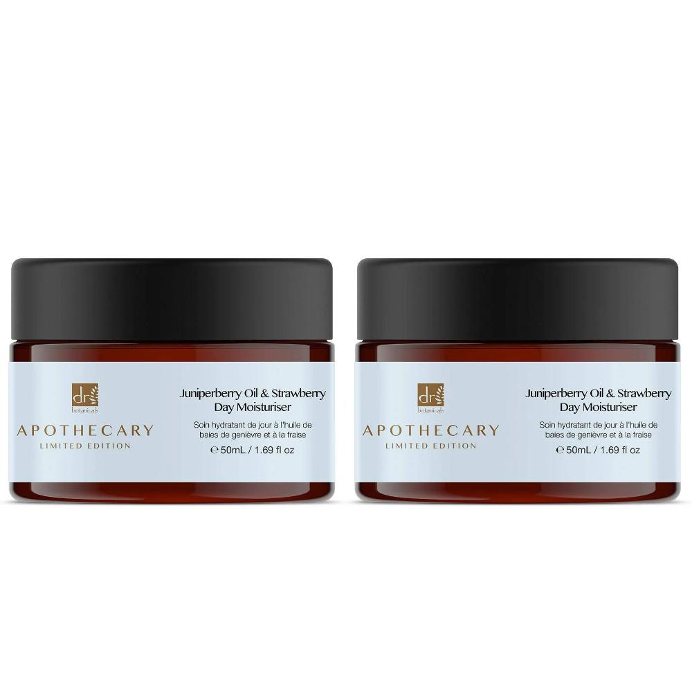 skin chemist Dr Botanicals Juniperberry Oil & Strawberry Day Moisturiser 50ml Twin