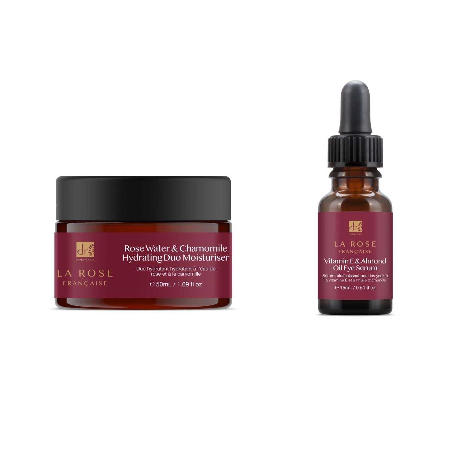skin chemist Dr Botanicals La Rose Francaise Duo Moisturiser & Eye Serum Kit