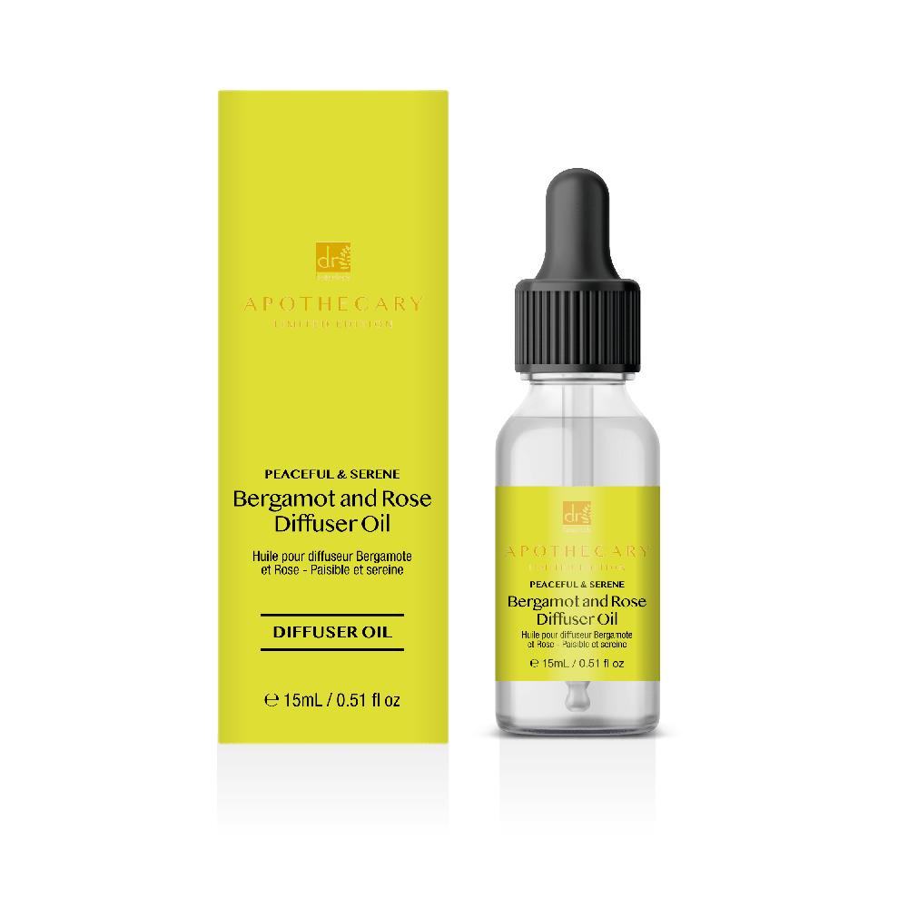 Skin Chemist Dr Botanicals Peaceful & Serene Bergamot & Rose Diffuser Oil 15ml Twin