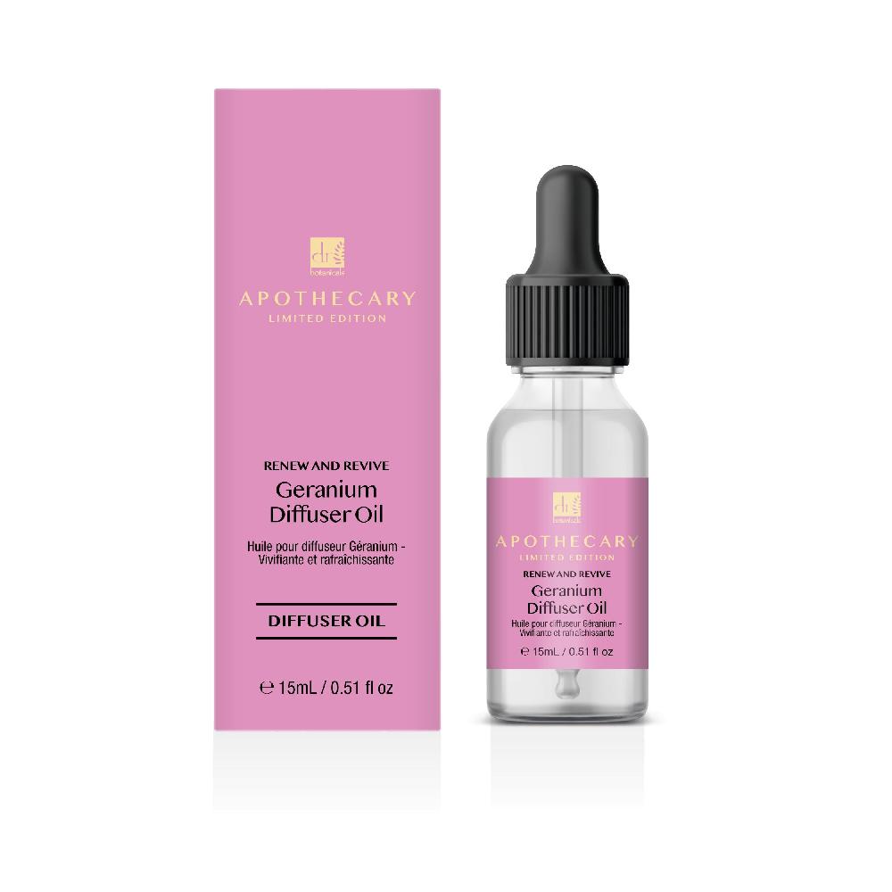Skin Chemist Dr Botanicals Renew & Revive Geranium Diffuser Oil 15ml Twin Value Sav