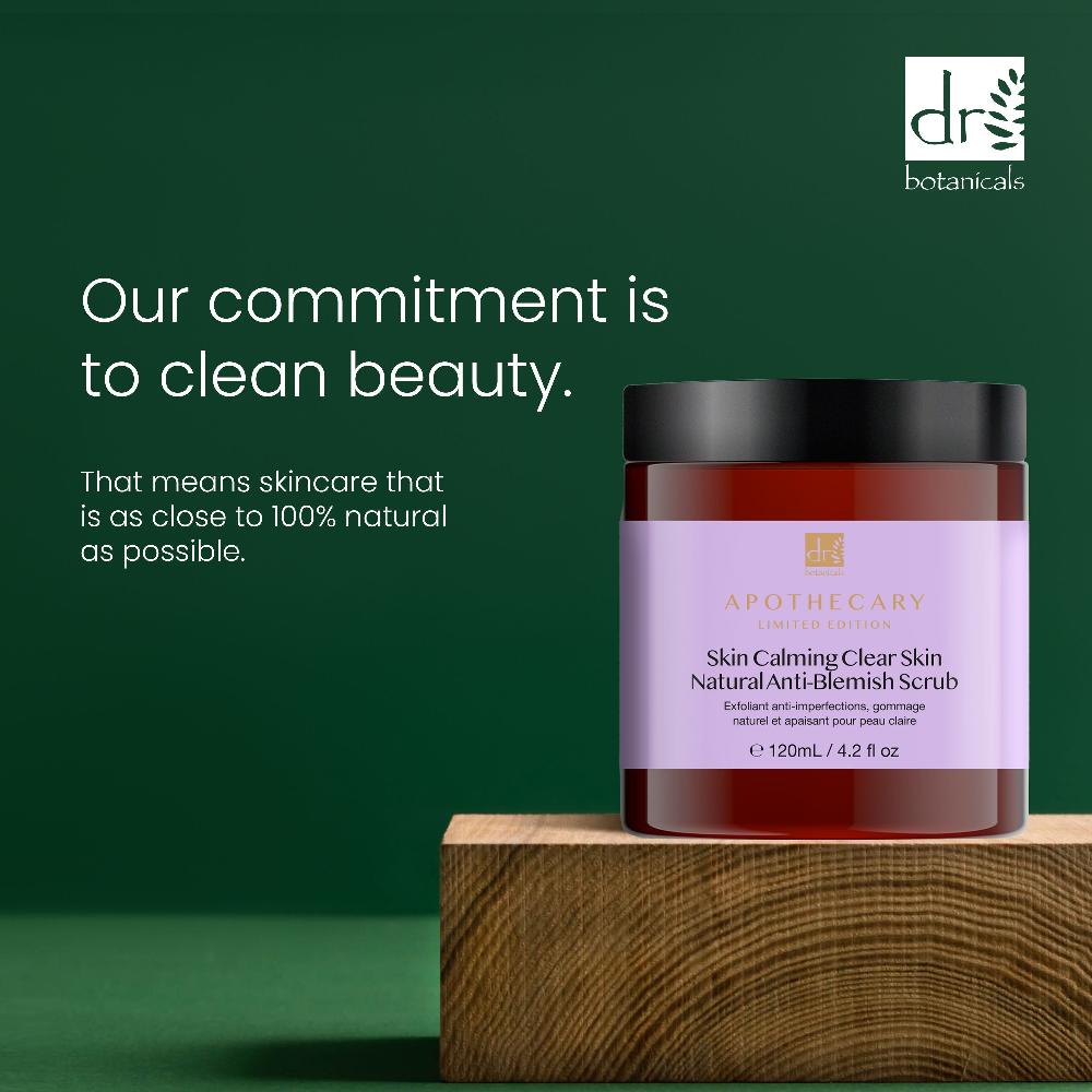 Skin Chemist Dr Botanicals Skin Calming Clear Skin Natural Anti-Blemish Scrub 120ml