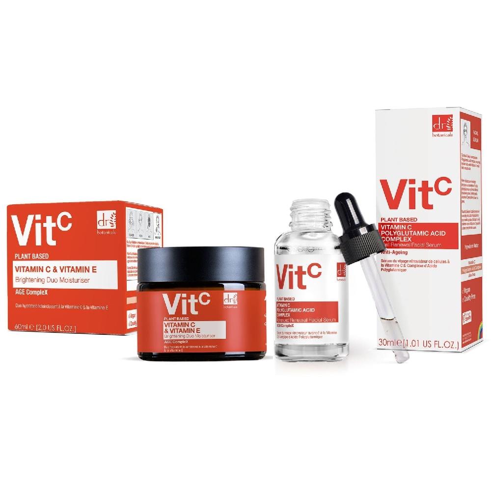 skin chemist Dr Botanicals Vitamin C Duo Moisturiser & Advanced Facial Serum Kit