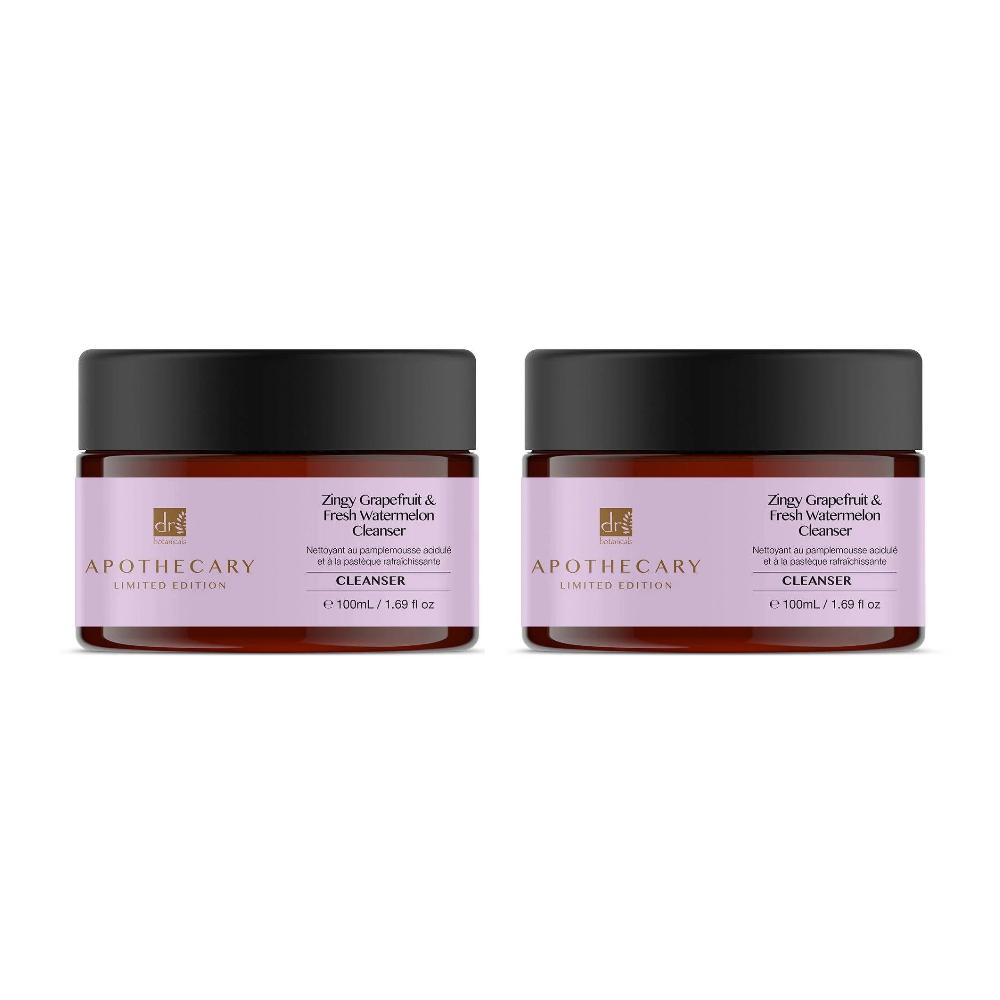 skin chemist Dr Botanicals Zingy Grapefruit & Fresh Watermelon Cleanser 100ml Twin
