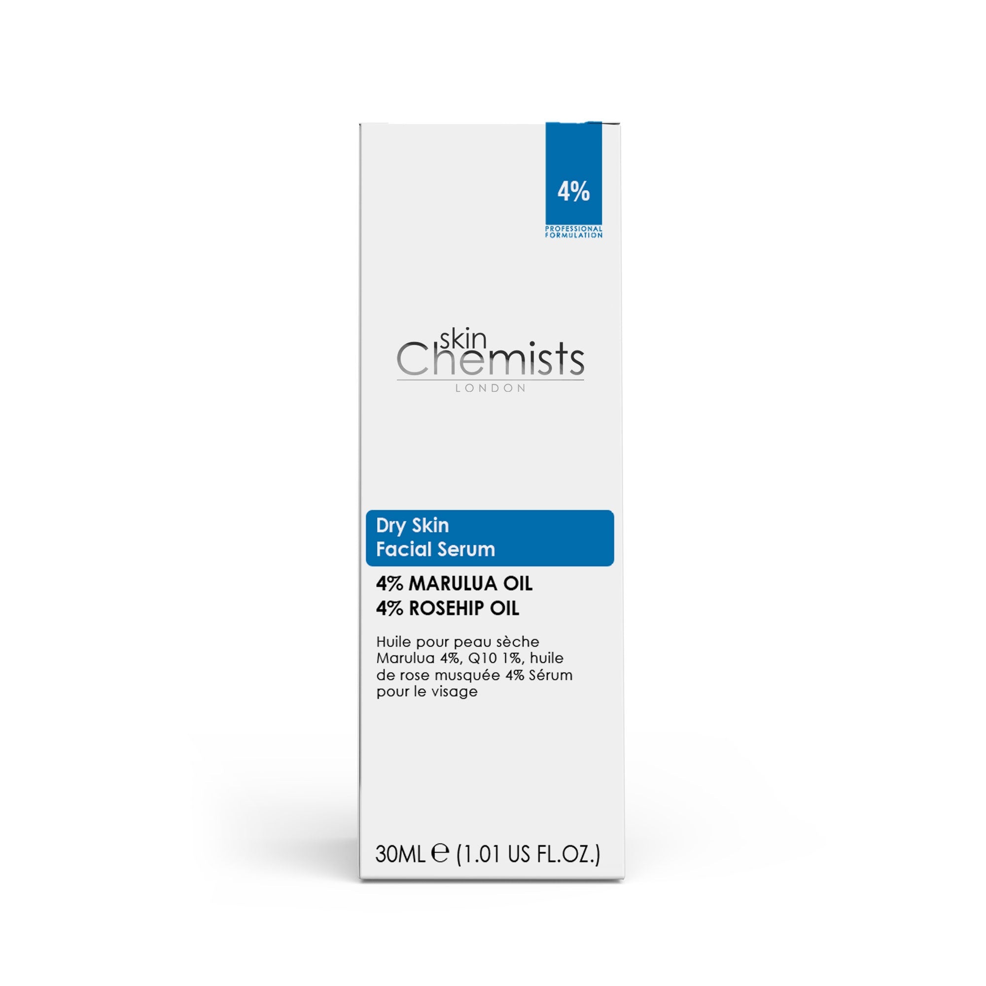 skin chemist Dry Skin Marulua Oil 4% Q10 1% Rosehip Oil 4% 30ml Facial Serum 30ml
