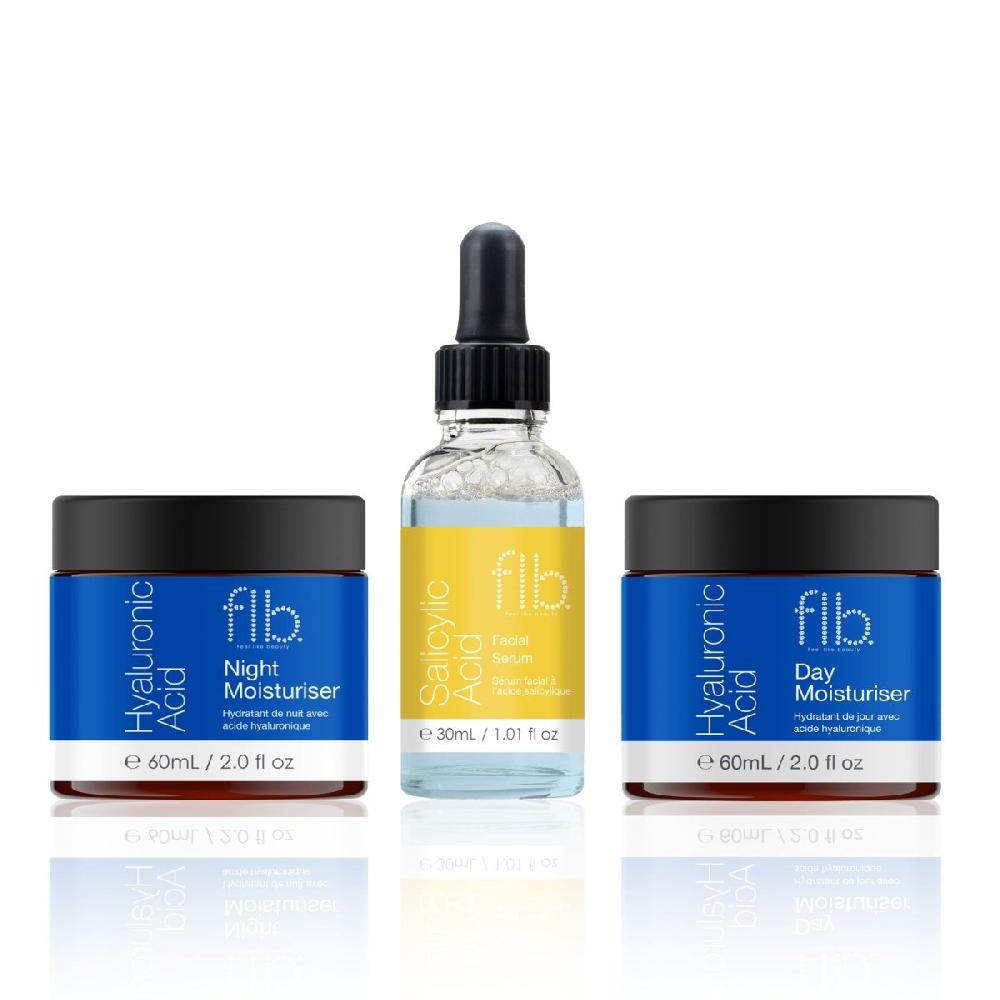 skin chemist Feel Like Beauty Hyaluronic Acid and Salicylic Acid Routine