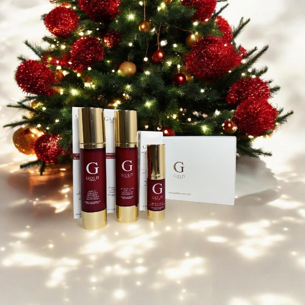 skin chemist Gold Serums Marine Collagen & Retinol Christmas Gift Set