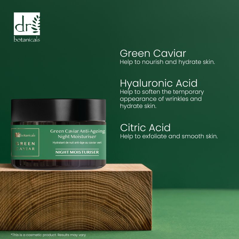 Skin Chemist Green Caviar & Argan Oil Anti-Oxidant Anti-Ageing Night Cream 50ml