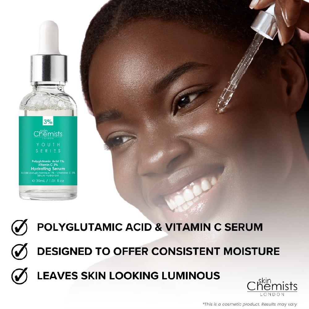 Skin Chemist Hydrating Serum Polyglutamic Acid 1% Vitamin C 3% 30ml