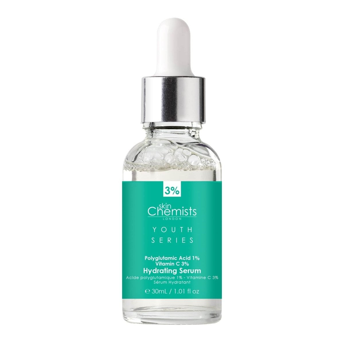 Skin Chemist Hydrating Serum Polyglutamic Acid 1% Vitamin C 3% 30ml