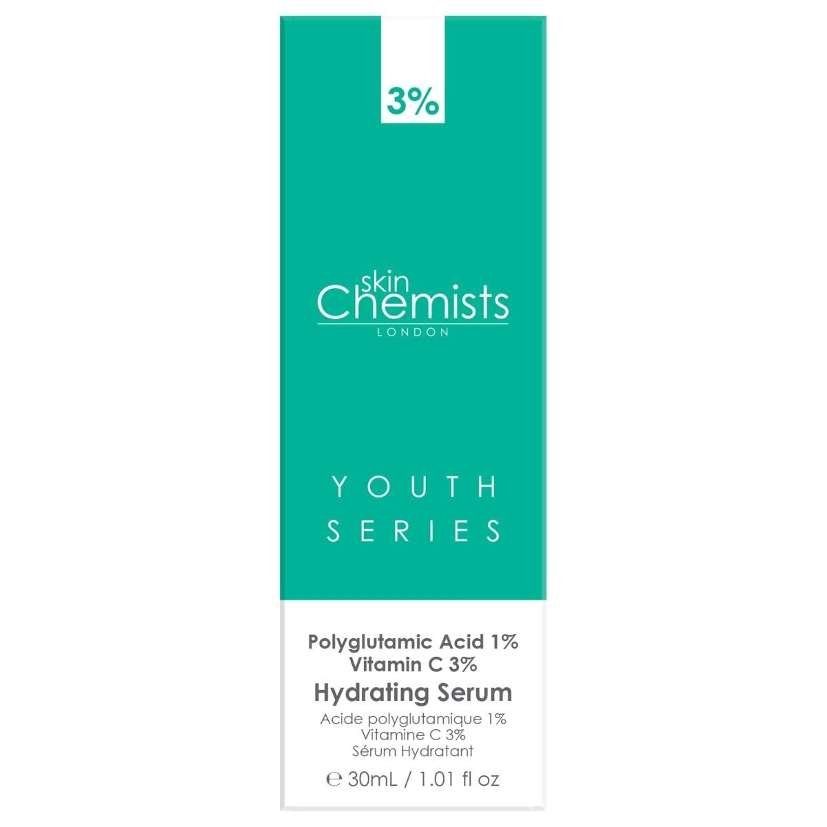 Skin Chemist Hydrating Serum Polyglutamic Acid 1% Vitamin C 3% 30ml