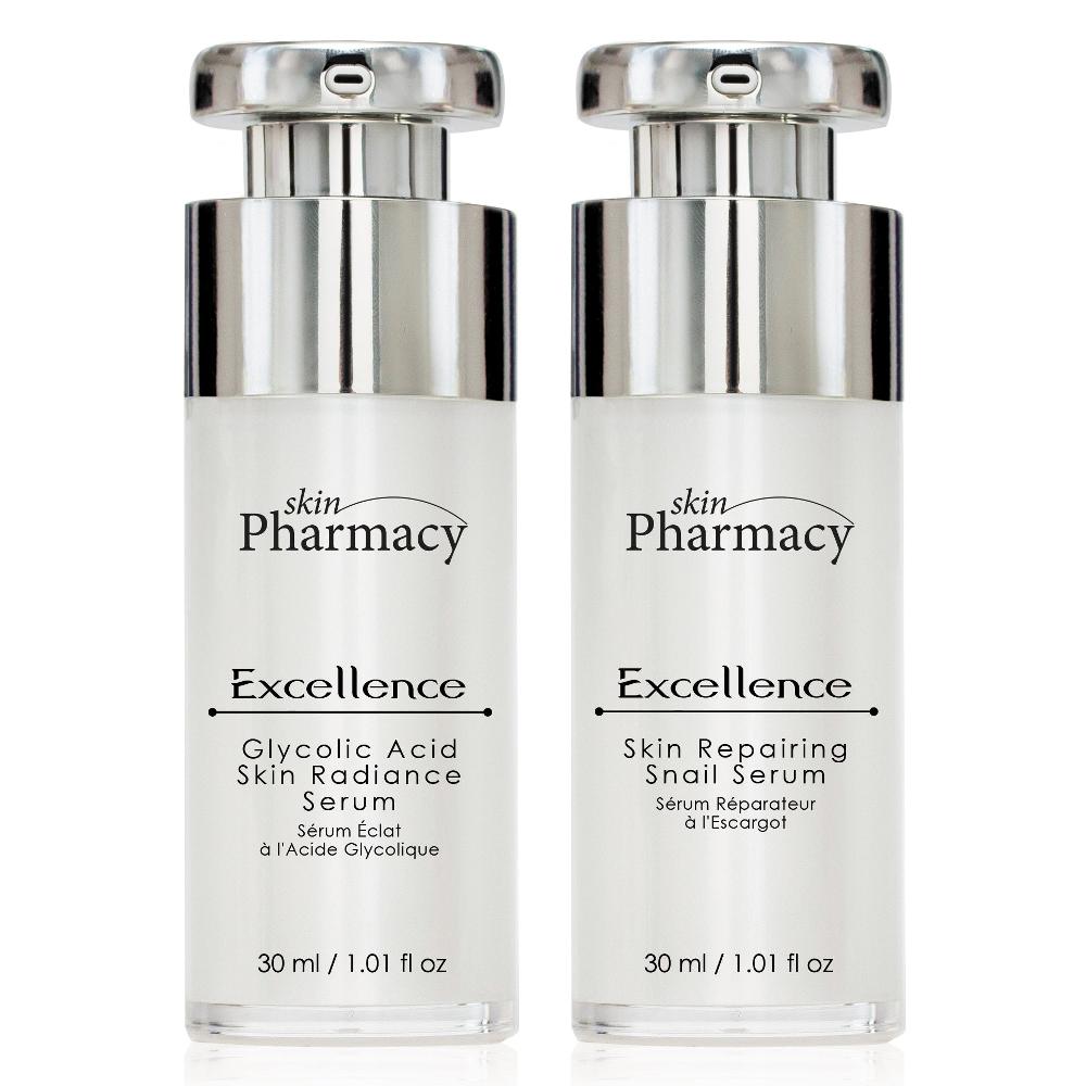 skin chemist K2 SP Excellence Glycolic Acid Skin Radiance Serum + Excellence Skin R