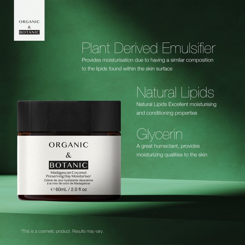 Skin Chemist Madagascan Coconut Day Cream - 60ml - Lightweight Hydration Antioxida
