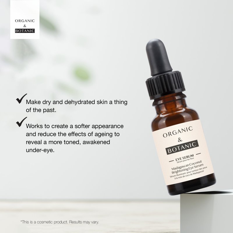 Skin Chemist Madagascan Coconut Eye Serum - 15ml - Hydrating & Depuffing With Aloe