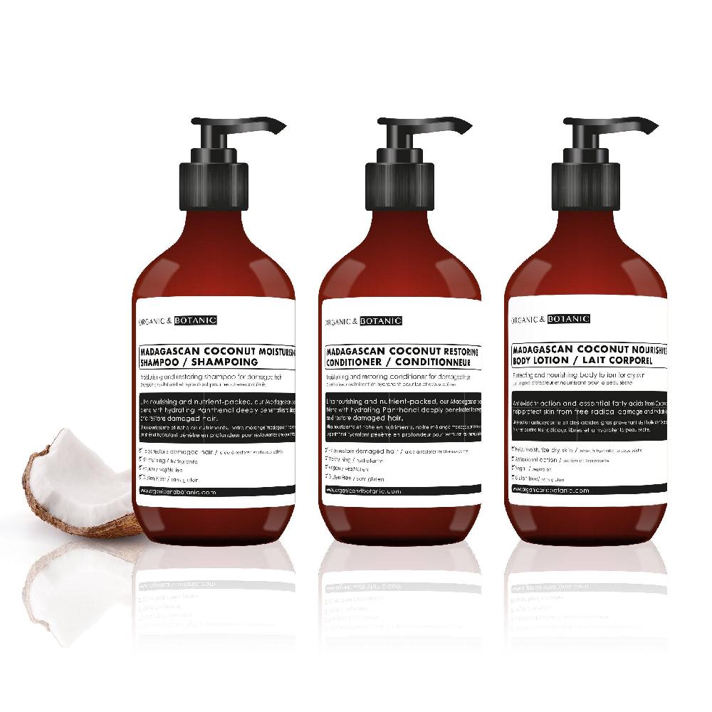 skin chemist Madagascan Coconut Nourishing Shampoo Conditioner & Body Lotion Kit
