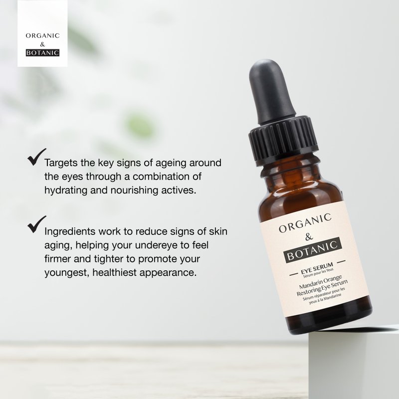 Skin Chemist Mandarin Orange Brightening Eye Serum - 15ml - Depuffing & Hydrating W