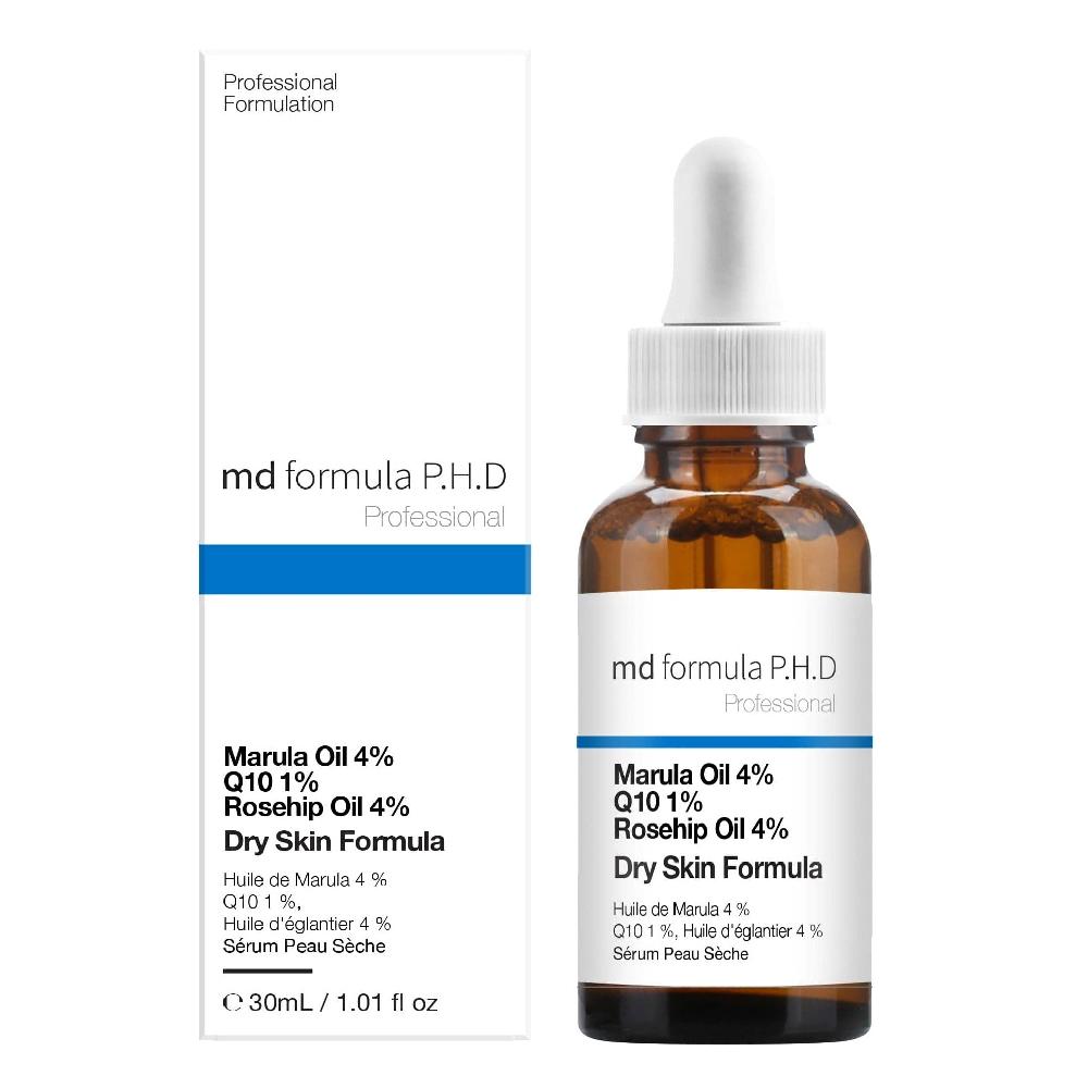 Skin Chemist MD Formula Dry Skin Serum Marulua Oil 4% Q10 1% Rosehip Oil 4% 30ml