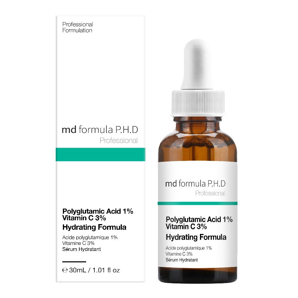 Skin Chemist MD Formula Hydrating Serum Polyglutamic Acid 1% Vitamin C 3% 30ml Twi