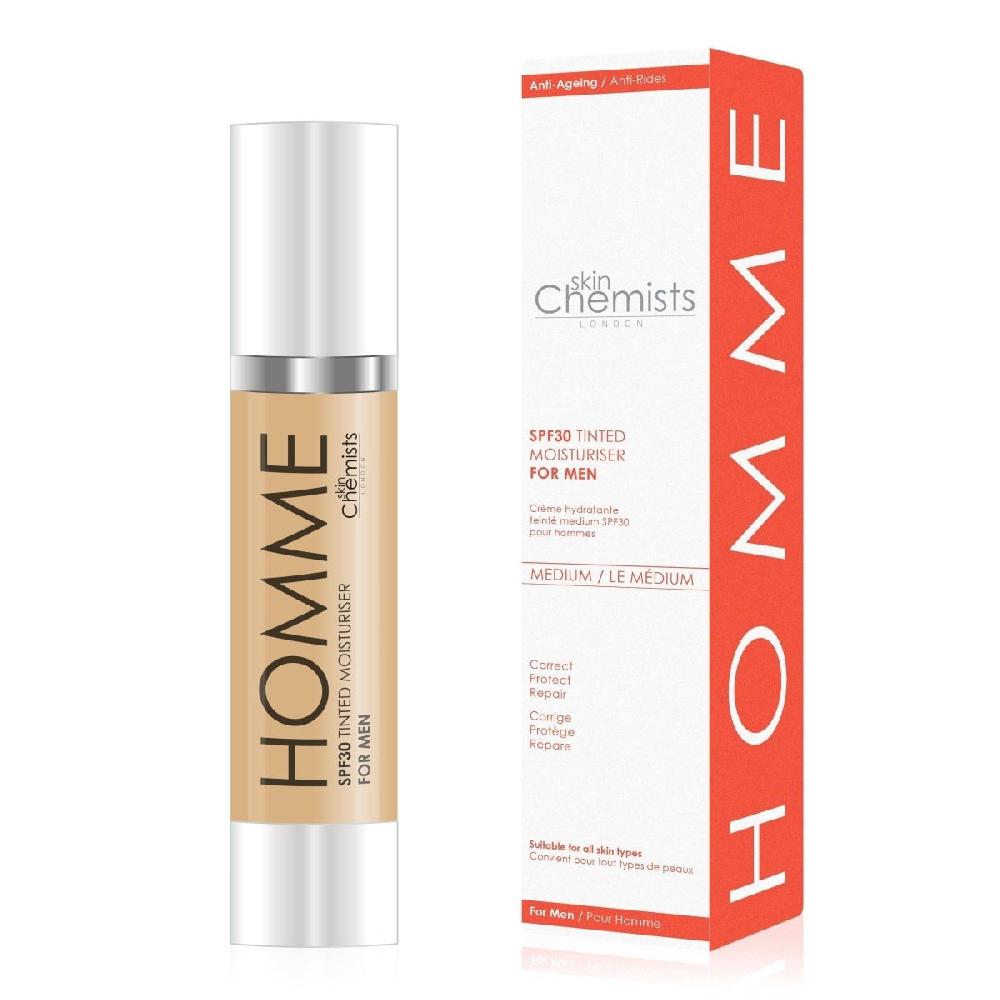 skin chemist Men's Tinted Medium Moisturiser SPF 30 50ml