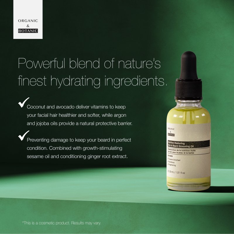 Skin Chemist Nutrition Restoring Skin & Beard Grooming Oil 30ml