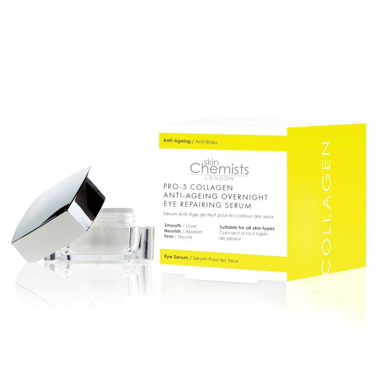 skin chemist Pro-5 Collagen Anti-Ageing Overnight Eye Repairing Serum 10ml
