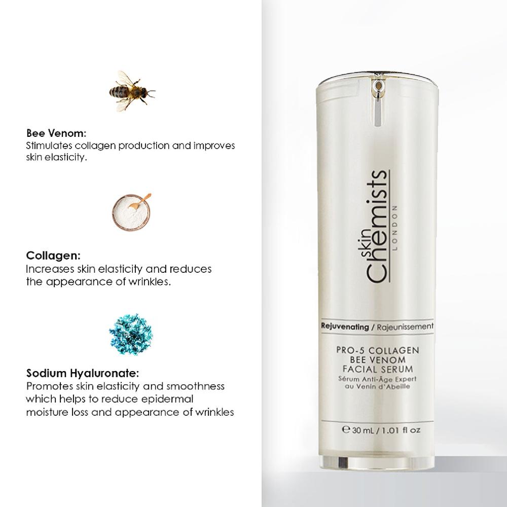 Skin Chemist Pro-5 Collagen Bee Venom Facial Serum 30ml