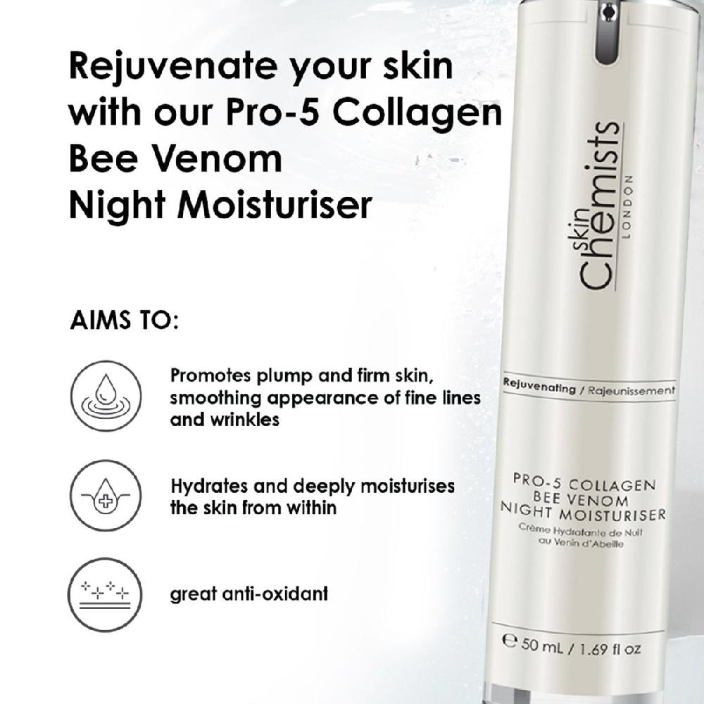 Skin Chemist Pro-5 Collagen Bee Venom Night Moisturiser 50ml