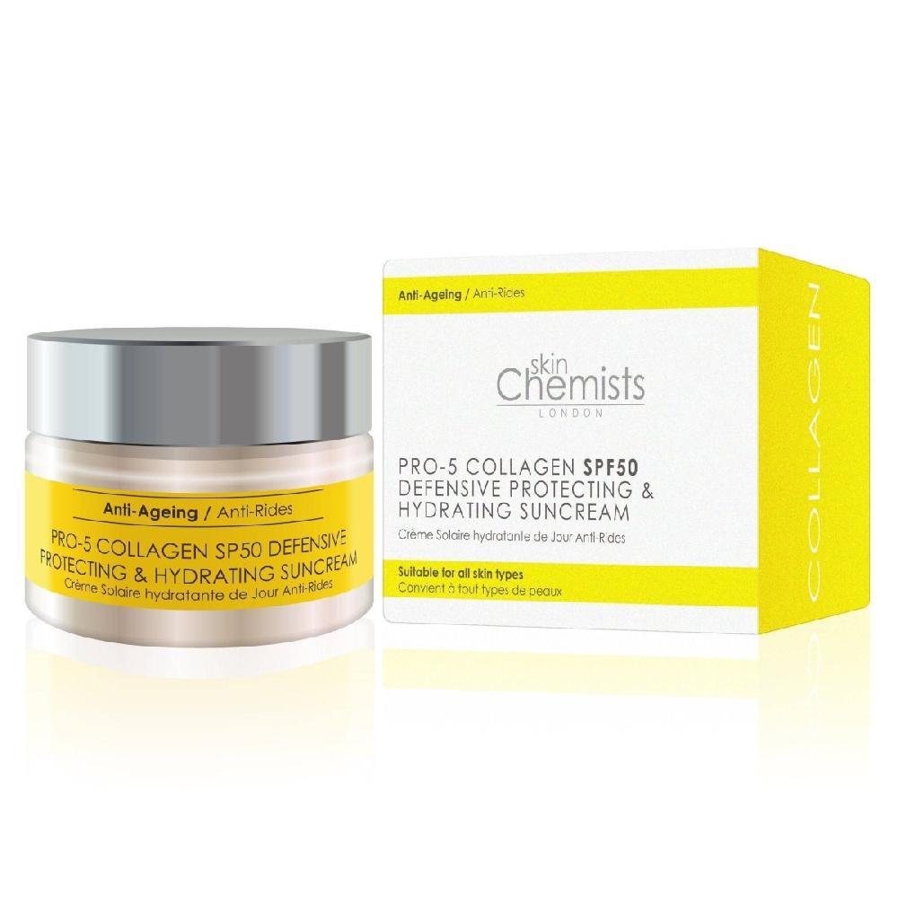 skin chemist Pro-5 Collagen Defensiv Anti-Ageing Protecting & Hydrating Sun Cream S