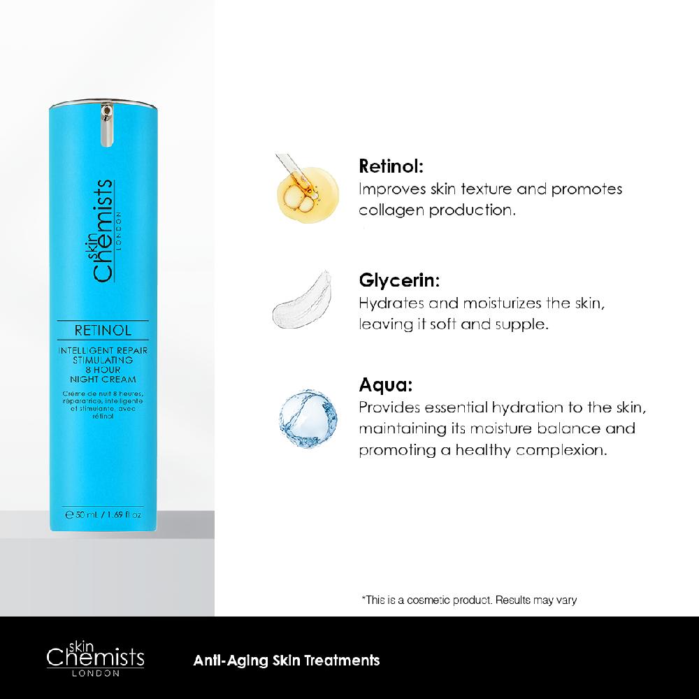 Skin Chemist Retinol Intelligent Repair Stimulating 8 Hour Night Cream 50ml
