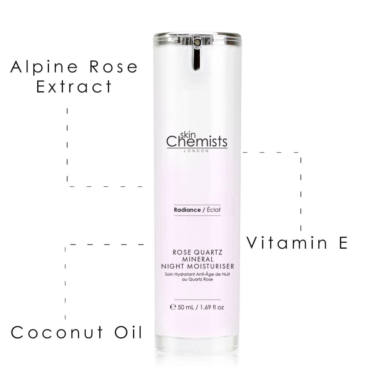 Skin Chemist Rose Quartz Mineral Night Moisturiser 50ml