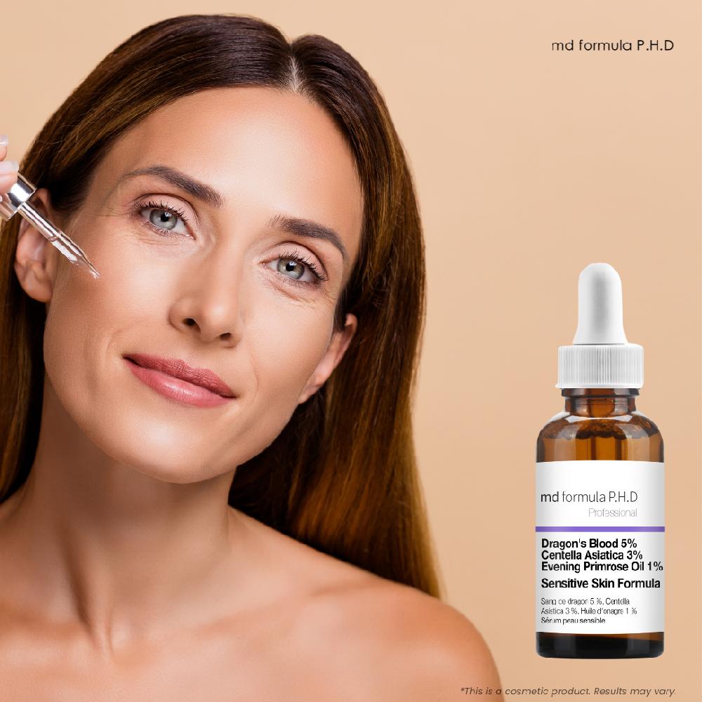 Skin Chemist Sensitive Skin Serum Dragon's Blood 5% Centella Asistica 3% Evening