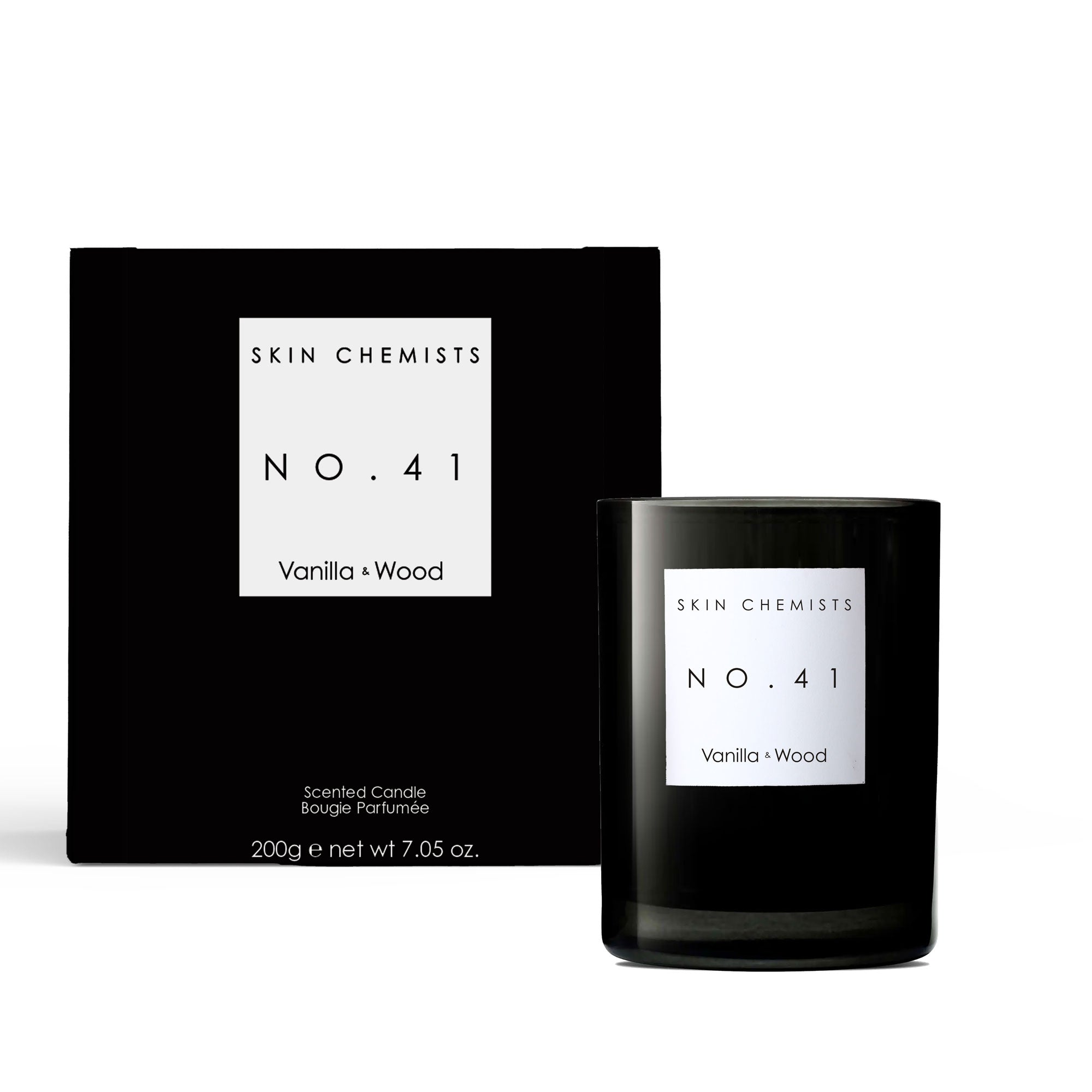 skin chemist N0.41 Vanilla & Wood Candle 200g