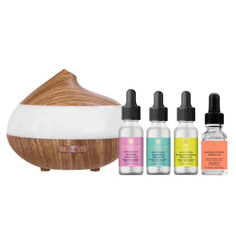 skin chemist Wooden Aroma Diffuser + Oils Kit 4 pack