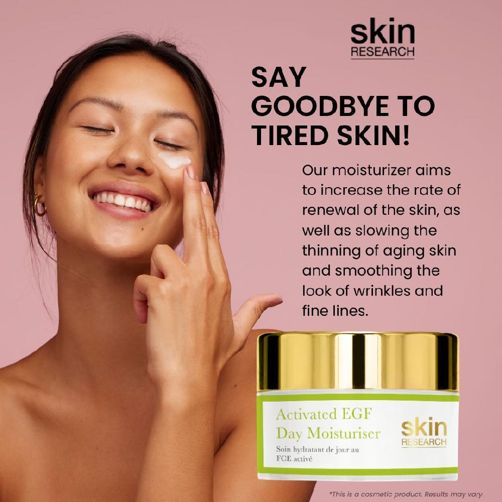 Skin Chemist Skin Research Activated EGF Day Moisturiser 50ml Twin Value Savings Pa