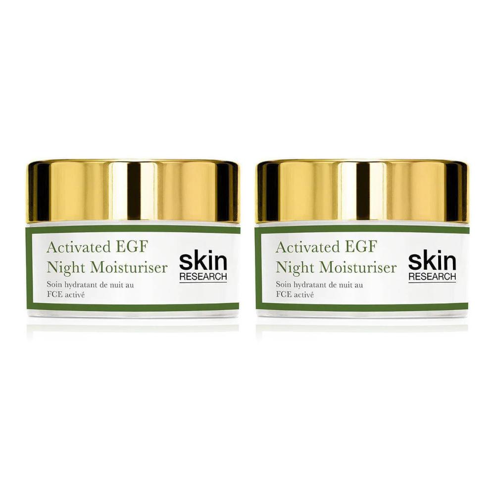 skin chemist Skin Research Activated EGF Night Moisturiser 50ml Twin Value Savings