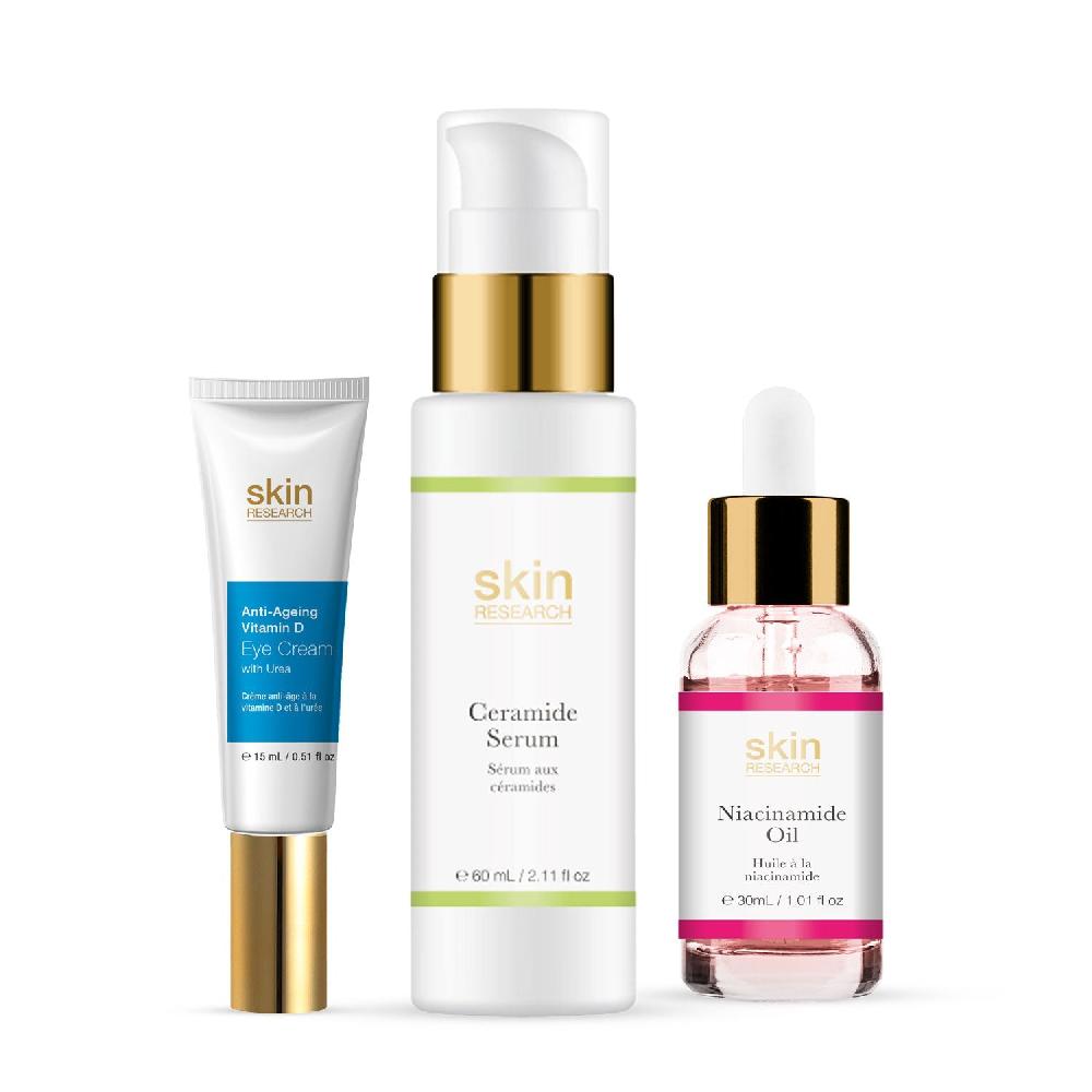 skin chemist Skin Research Anti-Ageing Vitamin D Eye Cream 15ml + Ceramide Serum 60