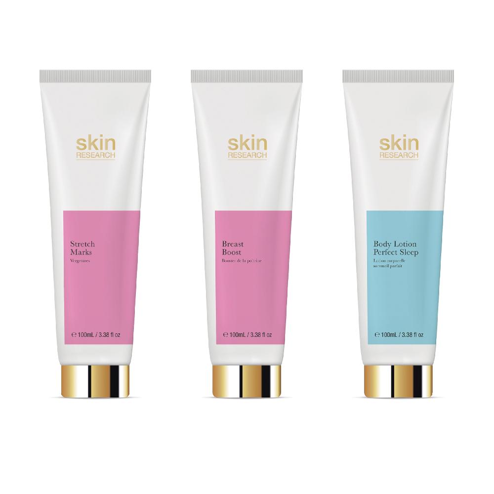 skin chemist Skin Research Breast Boost Stretch Mark Cream Body Lotion Kit